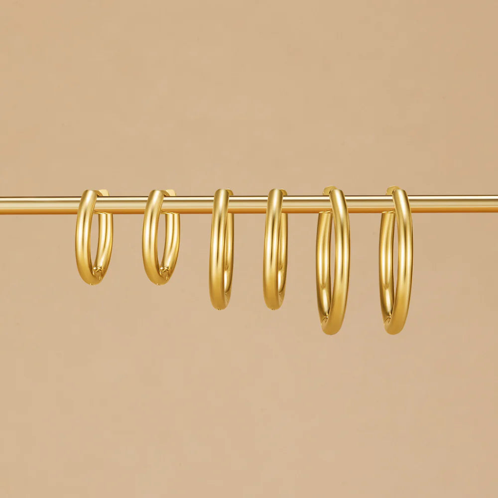 Triple Hoop Earrings Set