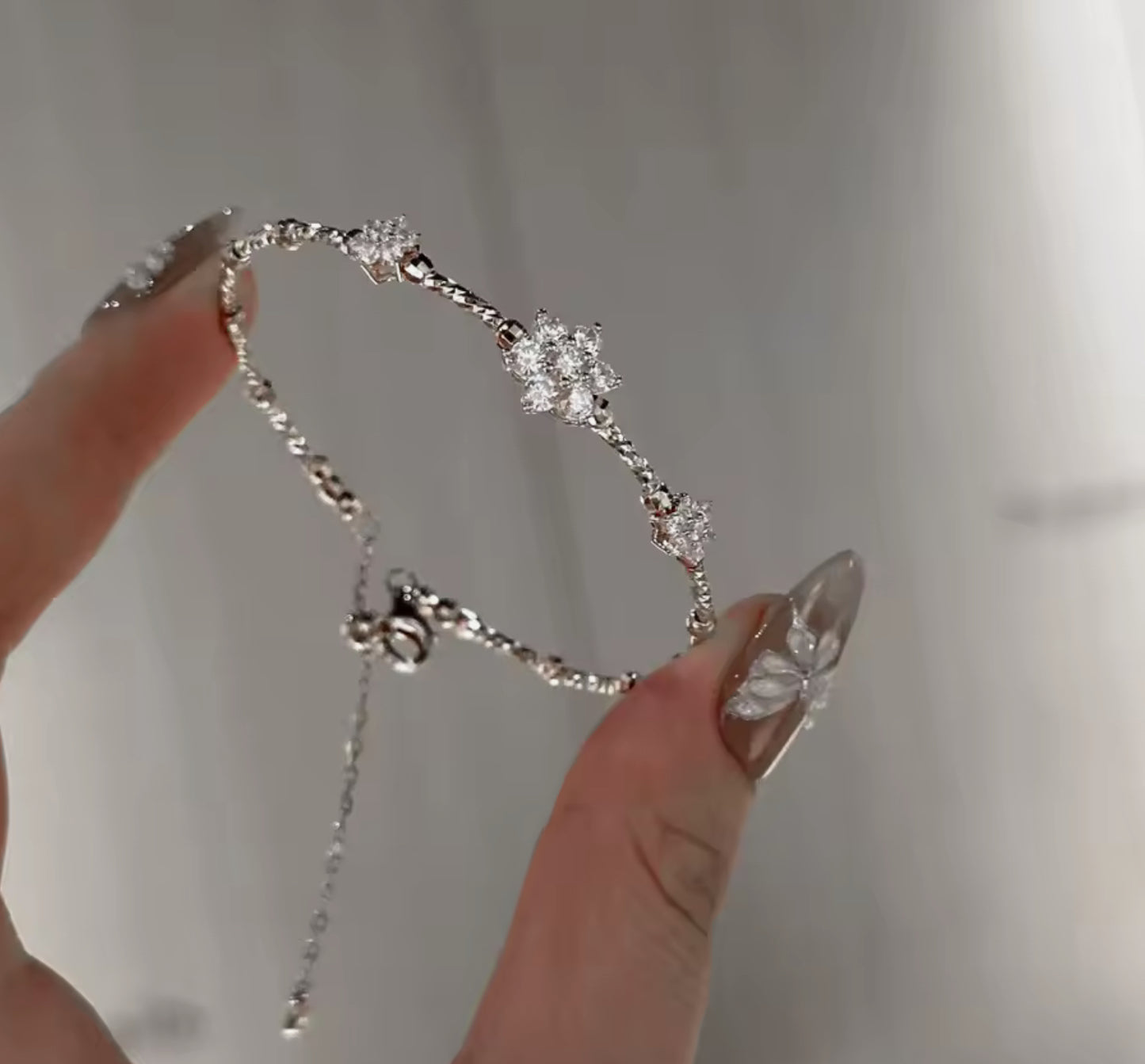 Luxe Snowflake Adjustable Bangle
