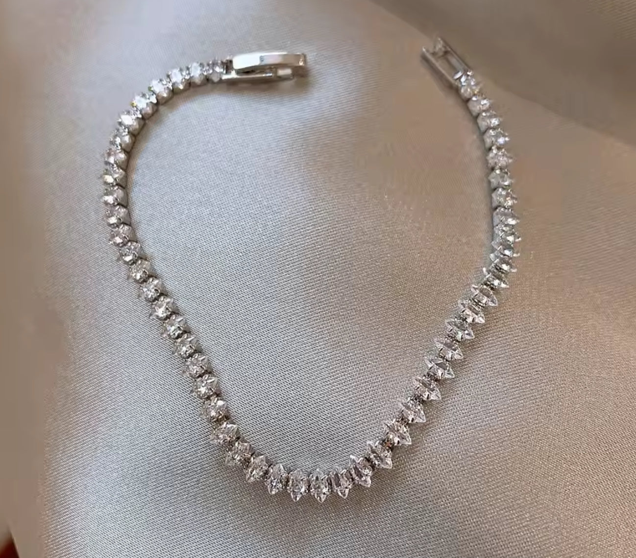 Diamond Shape Tennis Bracelet