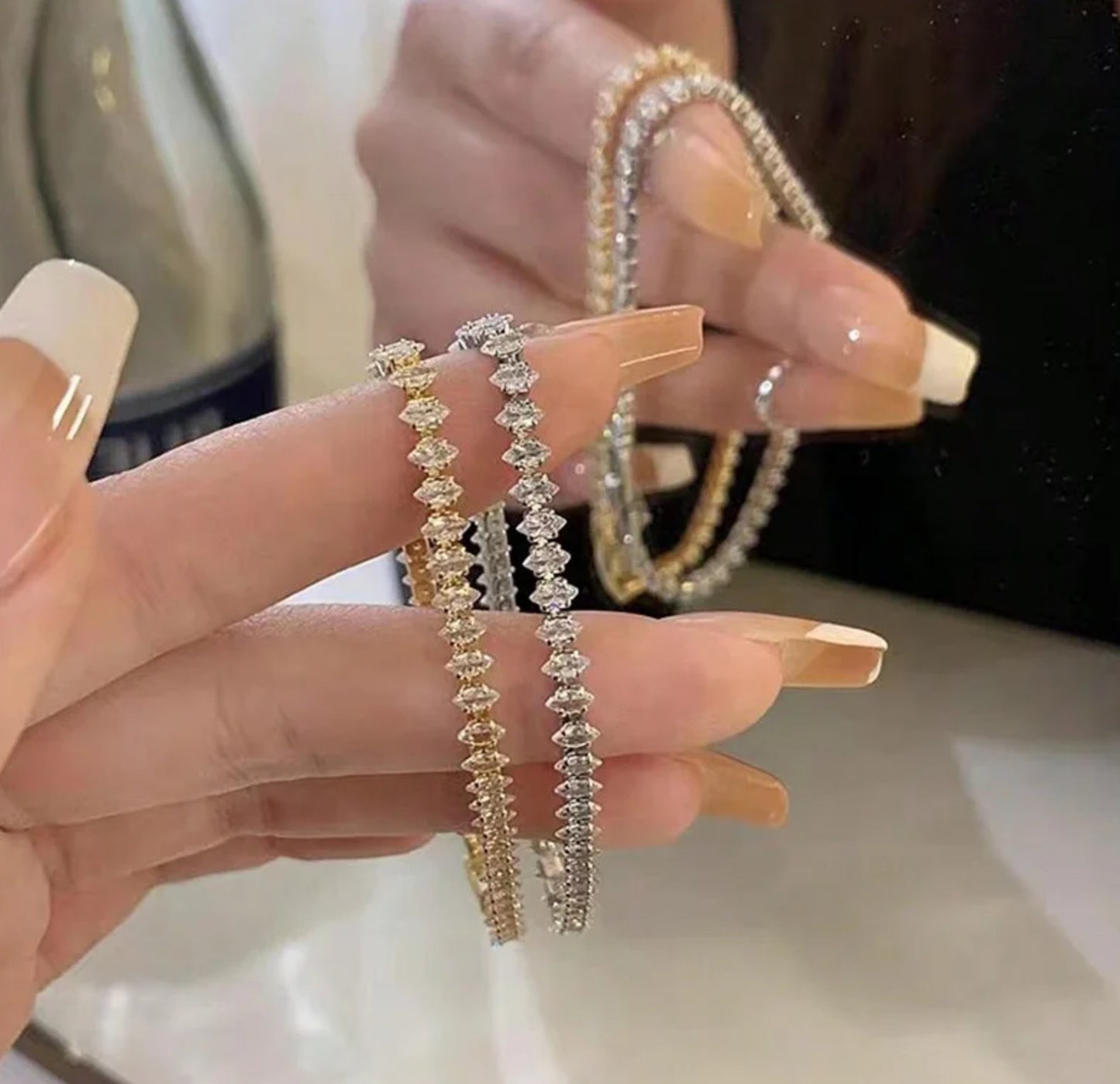 Diamond Shape Tennis Bracelet